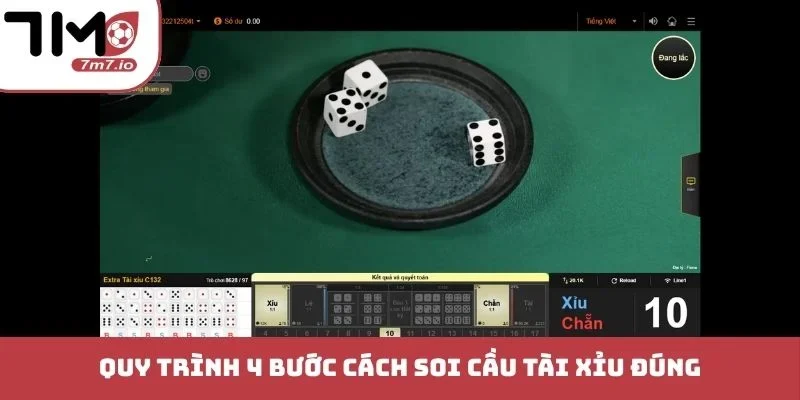 Quy trình 4 bước cách soi cầu Tài Xỉu đúng