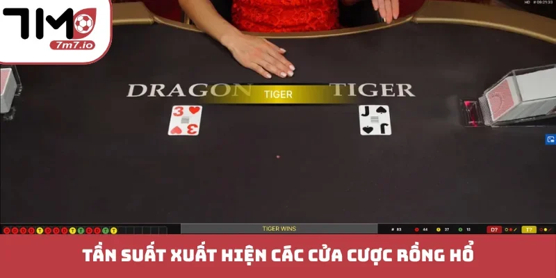 Tần suất xuất hiện các cửa cược Rồng Hổ