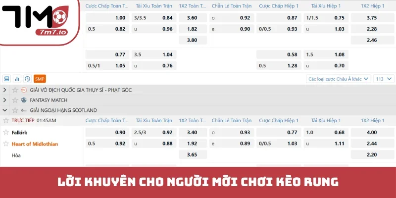 Kèo Rung Bóng Đá Trực Tuyến - Chiến Thuật Săn Bàn Thắng Vàng Lời khuyên cho người mới chơi kèo rung