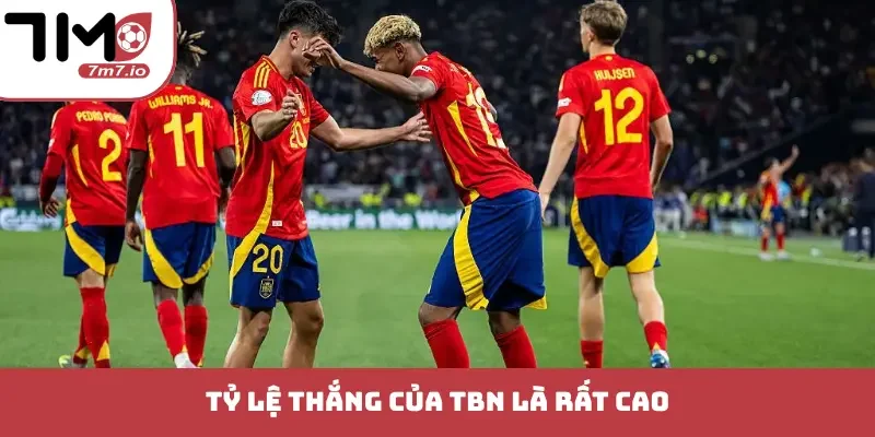 Tỷ lệ thắng của TBN là rất cao